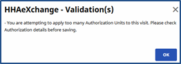 Over Applying Units Validation Error